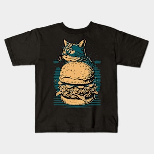 Burger cat Kids T-Shirt